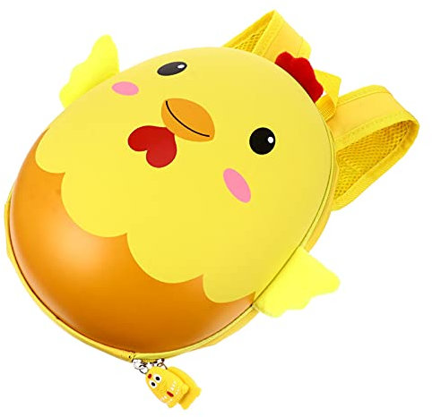Amosfun Chicken Backpack Kids Toddlers Mini School Bags Egg Shell Laptop Backpack for Boys Girls Kindergarten Travel Daypack Yellow
