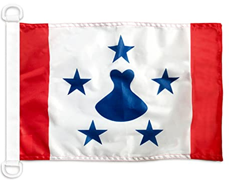 Pavillon nautique Îles Australes Tubuai 45x30cm - Drapeau de bateau polynésien - Polynésie française - France 30 x 45 cm - AZ FLAG