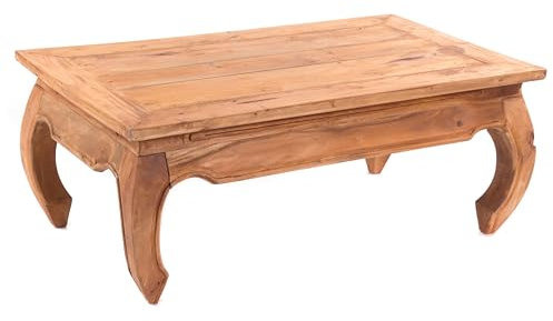 Design OPIUMTISCH East | 100x60x41cm (BxTxH), Mahagoni Recyclingholz | Beistelltisch, Couchtisch aus Vollholz | Farbe: 08 honigfarben gewachst