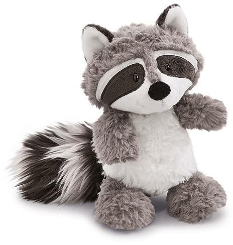 NICI 48394 Kuscheltier 25 cm Plüschtier für Mädchen, Jungen & Babys – Flauschiger Stofftier Waschbär zum Spielen, Sammeln & Kuscheln – Gemütliches Schmusetier, grau