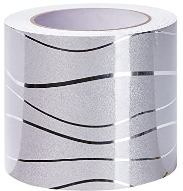 VisitRyl Bordo di carta da parati con bordo adesivo per decorazione da parete, decorazione da parete, 5 x 500 cm