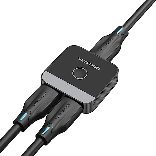 VENTION 4K HDMI-Switch 2 in 1 ut, bidirektional HDMI-splitter för PC, laptop, MacBook, PS5/4/3, Xbox, TV-sticka, TV, projektor, skärm