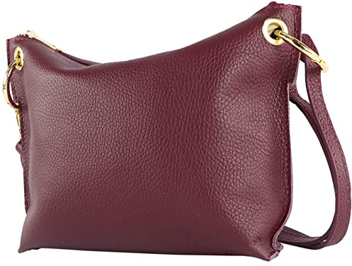 modamoda de T243 Damen Leder Umhängetasche Schultertasche handmade in Italy