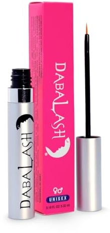 DABALASH Professional Eyelash & Eyebrow Growth Serum with Castor Oil – Promotes the Appearance of Naturally Longer, Fuller, Thicker & Stronger Lash + Brow Hair – 0.18 oz