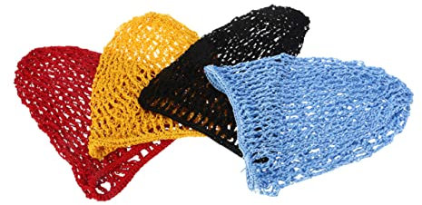 VALICLUD 4stücke Gehäkeltes Haarnetz Aus Viskose Mesh Haar Net Snood Für Frauen Atmungsaktiv Zum Duschen Und Schlafen Tragen Haarabdeckung