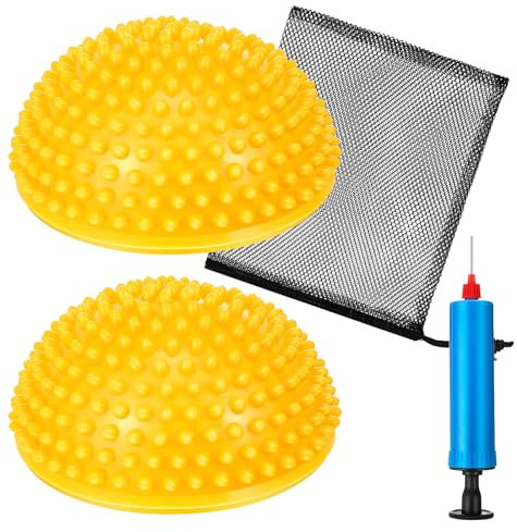 JellyArch 2 Pcs Softball Pitching Tools Softball Training Aid Pod Equipment for Pitcher Trainer Baseball Softball Pitching Hitting Throwing Develop Power Coordination Balance with Bag and Pump, Yellow