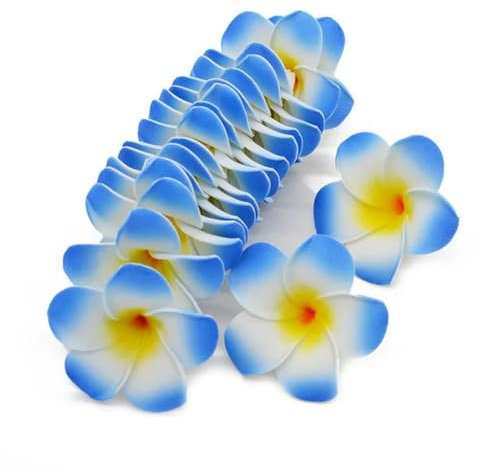 YOLNEY 10 pièces 5 Tailles PE Mousse Plumeria Bricolage Couronne Artificielle frangipanier Oeuf têtes de Fleurs pour décoration de Mariage Fournitures de fête-H11-10PCS 9 cm
