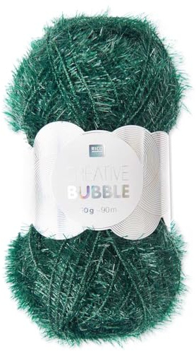 Frida's Wollhaus Rico Design 50 g Creative Bubble Schwammgarn Wolle Stricken Häkeln 57 Farben (046 | Blatt)