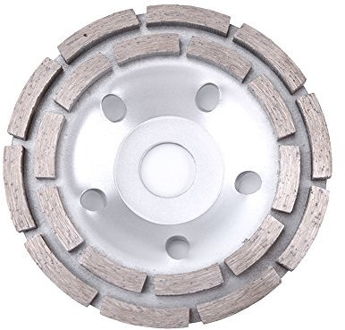 Mola per calcestruzzo 115/125/180 Mm, mola diamantata a doppia per lucidare e macinare la superficie del calcestruzzo, mattoni, pietra, marmo, cemento, granito (125mm)