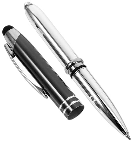 OFFSCH LED Kugelschreiber mit Licht Multifunktionaler Touchscreen-Stift für Smartphones Stylus Pen mit Metallgehäuse für Büro und Schule