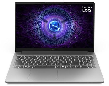 Lenovo LOQ Essential Notebook Gaming 15.6 FHD (1920x1080) 144Hz, Intel Core i5-12450HX, RAM 16GB, 512GB SSD, NVIDIA GeForce RTX 4050 6GB GDDR6, Windows 11, Tastiera Retroilluminata - Luna Grey