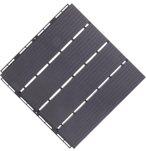 QUMIIRITY Plastic Interlocking Deck Tile for Patio and Outdoor Flooring Grey Tile for Decking Boards and Flooring