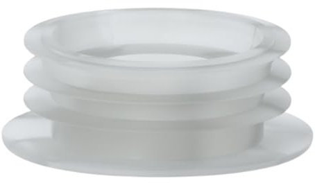 Hulthor Internal Flush Cone for Toilet Cistern – Clear Rubber Seal for Flush Pipe and WC Cistern Connection – Universal Fit Toilet Cistern Seal Washer for 1½” Pipes