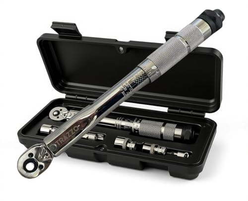 TRAZZO TOOL'S Torque Wrench 1/2 Inch Drive Set 28–210NM, Adjustable Torque Wrench Set for Car and Bike Repair