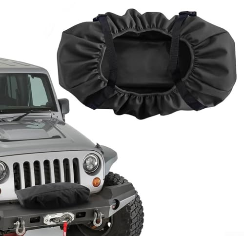 Car Winch Cover, 600D Breathable Oxford Fabric Dustproof Winch Protection Cover, Sunproof UV Resistant Tear Resistant, 17 * 5.75 * 5.25inches, Black