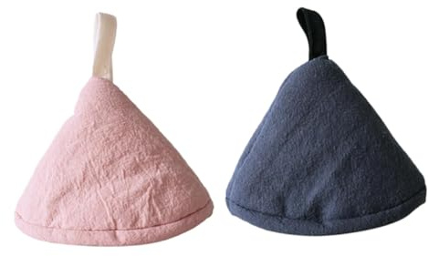 MUELODSIC Presine da Cucina Triangolari 2 Pezzi Isolamento Termico e Protezione per Manici Pentole, per Uso in Cucina e Forno Colore Casuale