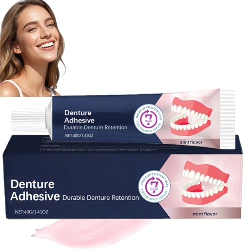 20G Thermoplastic Denture Adhesives& Repair Kit,Secure Denture Adhesive Cream & Tooth Repair Kit,Long-Lasting Dental Glue for Teeth,Non-Glue Dentu/re Rep/air K/it for Full Dentures