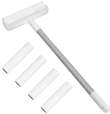 UKCOCO Pet Hair Removal Lint Roller Set with 19cm Sticky Roller and 4 Refill Rolls Portable Reusable Carpet and Clothing Hair Remover for Home