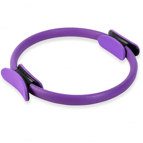 Generisch Pilates Ring Widerstandsring, Exercise Ringe, Doppelgriff Pilates Yoga Rings, Magischer Ring, Fitness, Yoga, Gymnastik, Training, Pilates Zubehör（Lila）