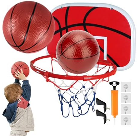 Generisch Panier de Basket-Ball - Métal ABS | 2 Ensemble de Basketball | Basketball d'intérieur 1 1 Mini Panier réglable pour Adultes Bureau de Jeux à Domicile Amusant Lors de la Pratique et