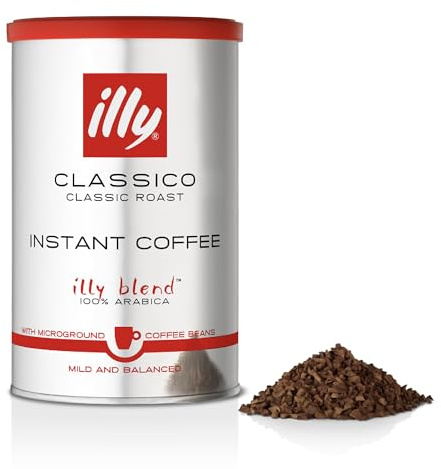 Illy Blend Boîte à café ronde instantanée torréfiée 100 % arabica, 95 g