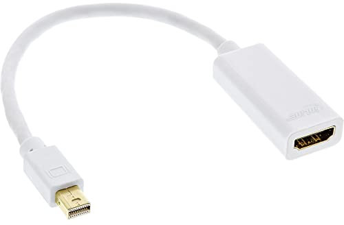 InLine 17193K - Cable Adaptador de Mini DisplayPort a HDMI (4 K60 Hz, 0,15 m), Color Blanco
