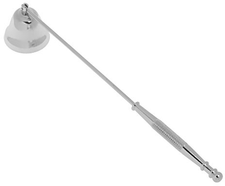 Fenteer Kerzenlöscher Dochtlöscher Kerzenglocke Flammenlöscher 24 cm, Silber