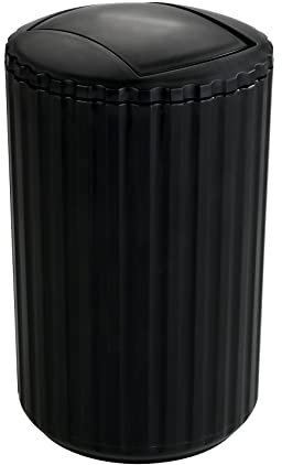 Allstar Schwingdeckeleimer Minas Schwarz Kosmetikeimer Schwarz