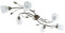Lindby Deckenlampe Florentiner Stil, Glas Metall Deckenleuchte 6x E14 max. 8W ohne Leuchtmittel Deckenstrahler Strahler Flur Lampe Wohnzimmer