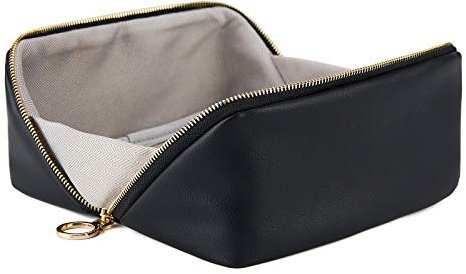 KALIDI Groß Kapazität Kosmetiktasche Damen Mäppchen Make Up Bag Schminktasche Federmäppchen Kosmetik Reise Täschchen (Schwarz)