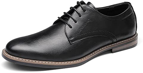 Bruno Marc Scarpe Oxford Derby Stringate Uomo Vintage Elegante Basse Allacciare Eleganti da Sposa,Size 43,Nero,SBOX2215M-E