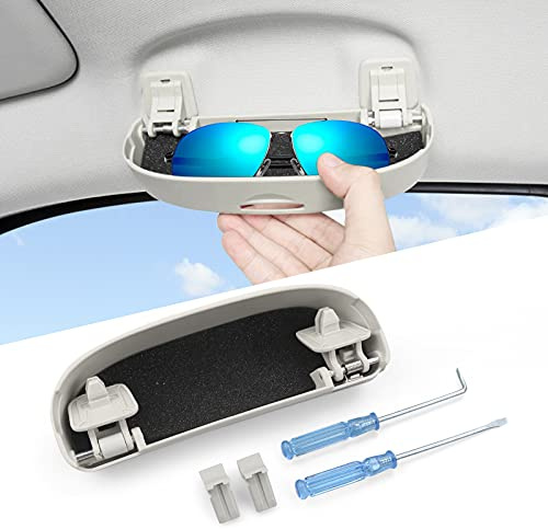 LFOTPP Sonnenbrillenhalter Brillenetui für 2016-2023 RenAul*t Kadjar/Arkana 2020-2023, Auto Zubehör Sonnenbrillen Brillenhalter Aufbewahrungsbox Organizer (Grau)
