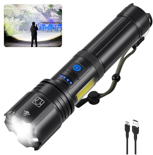 Sigoobal Flashlights High Lumens Rechargeable, 99000 Lumens Bright Flash Light, Powerful LED Flashlights, 15h Runtime, IPX7 Waterproof Flashlights for Home, Camping, 7 Modes