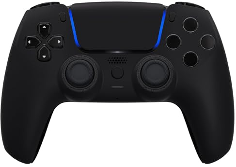 MODDEDZONE Manette personnalisée série M pour PS5 – Sans fil, designs personnalisés de qualité OEM pour manette Playstation 5 – Styles variés et uniques pour un jeu amélioré (noir doux)