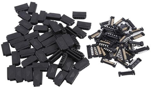 Yuattory 50 paia di prese L29-Sata a 5 fori SATA Maschio, Connettore maschio SATA, porta seriale, connettore di alimentazione 15P, spina e alloggiamento