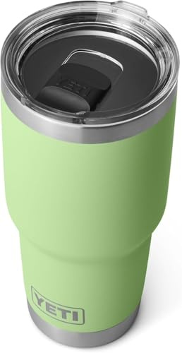 YETI Rambler 30 oz (887 ml) Tumbler, Key Lime | Stainless Steel Coffee Travel Mug with MagSlider Lid (Not Leakproof), Insulated Coffee Cup Keeps Drinks Hot or Cold