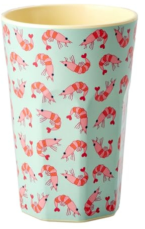 Rice Tumbler Melamine Shrimp Print Large Tall