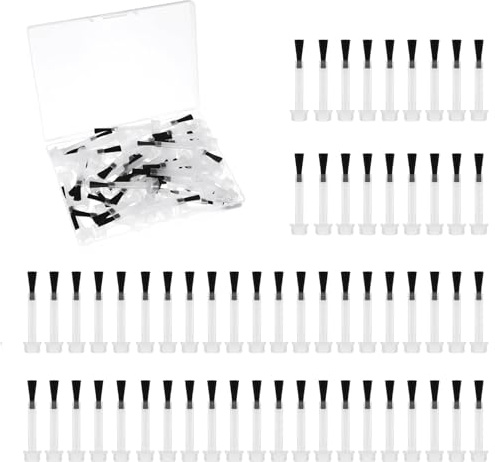 TELAIN 60 pinceles desechables de repuesto para esmalte de uñas, cerdas suaves y finas, para salón de belleza