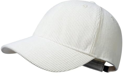 GADIEMKENSD Unisex Cord-Schirmmütze einfarbige Baseballkappe mit Verstellbarer Metallschnalle