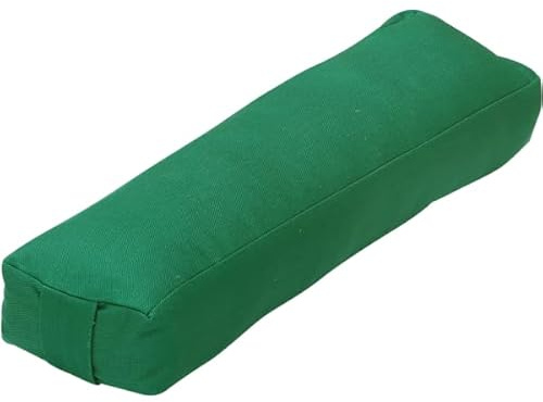 Pranayama Bolster mit Kapok-Füllung – 63x15x8 cm – Yoga Atemkissen für Pranayama, Yin Yoga & Meditation (Grün)