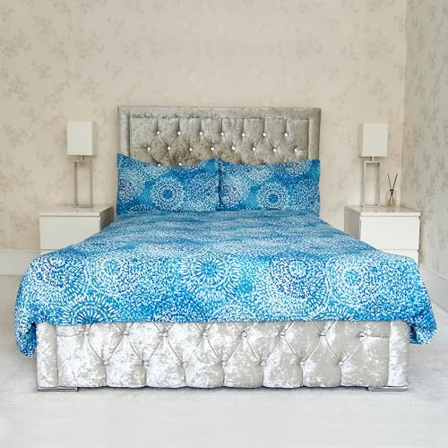 Haaq 100% Polyester Duvet Cover Set, Ultra-Soft, Easy-Care, and Lightweight Duvet Covers with Button Closure, Bedding Set Comes with a Duvet Cover and 2 Pillowcases.(mandala) (Single)