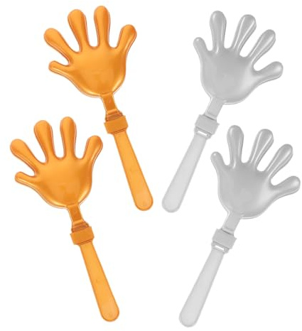 Abaodam 4pezzi Battimani da Football Strumenti Rumorosi per Feste di Compleanno Eventi Sportivi e Decorazioni di Carnevale Impugnatura Comoda e Effetto Sonoro Rapido
