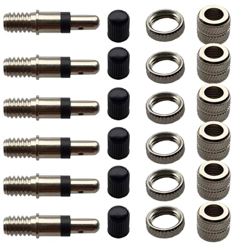 Watreketal 6PCS Fahrrad Ersatzkerne Ventile Stamm Ersatzentfernung Werkzeug Reparaturwerkzeugwerkzeugsatz Fahrradreifen Ventile Kerne