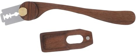 CONGARTENO Cuchillo Para Pan Y Cuchillo Para Marcar Masa Madre De Acero Inoxidable Con Mango De Madera Incluye 5 Cuchillas De Repuesto Y Bolsa De Tela Para Hornear En Casa Y Panaderías