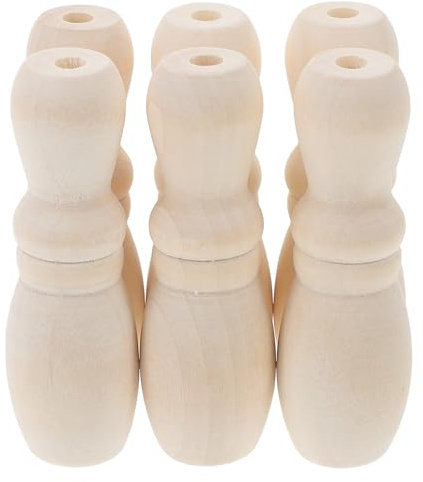 LOLIPPYY Pack de 6 Piezas Soporte para Cordón de Persianas Tiradores para Cortinas Madera Estilo Minimalista Fácil Instalación Decoración Hogar