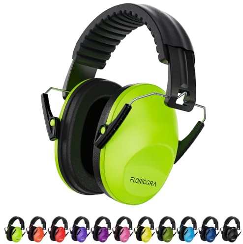 Floriogra Protección auditiva para niños - Auriculares con protección contra el ruido Orejeras pasivas Niños - Protección auditiva Escuela NRR 28dB con autismo Dormir Aprendizaje Batería Autistas