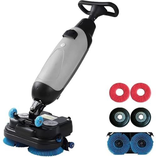 BEESOM Lavasciuga Pavimenti Uomo Terra con Batteria 36v al Litio Senza Fili,3 in 1 Multifunzione,Larghezza Pulizia 42 Cm,Doppie Spazzole per Pavimenti Legno Marmo E Cemento Grey