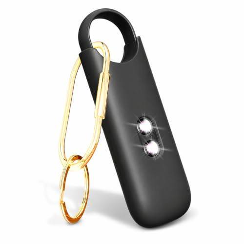 Shengxi 130dB Taschenalarm für Frauen, Persönlicher Alarm mit Stroboskoplicht & Schlüsselanhänger USB Type-C Selbstverteidigung Panikalarm für Frauen Kinder Senioren