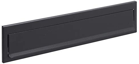 ARREGUI Cassette postali Maxi in acciaio C614 per porte o cancelli esterni, cassetta postale esterna, imboccatura 32,5 x 3 cm, resistente alle intemperie, misure 34,2 x 7,3 cm, nero ruvido