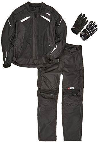 DAMEN MOTORRADKOMBI JACKE + HOSE + HANDSCHUHEN - BIKE MOTORRAD ROCKER TOURING
